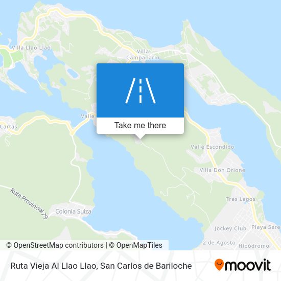 Ruta Vieja Al Llao Llao map