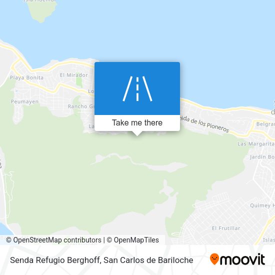 Senda Refugio Berghoff map