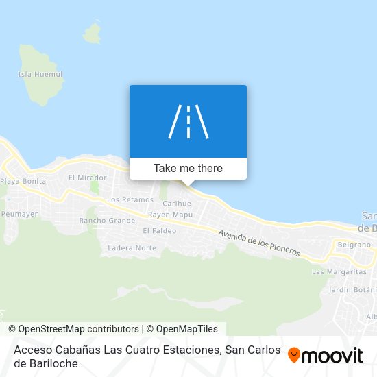 Mapa de Acceso Cabañas Las Cuatro Estaciones