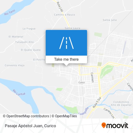 Pasaje Apóstol Juan map