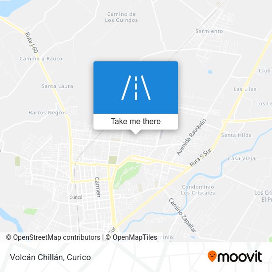 Volcán Chillán map