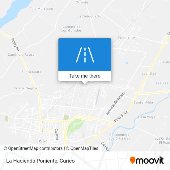 La Hacienda Poniente map