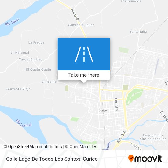 Calle Lago De Todos Los Santos map
