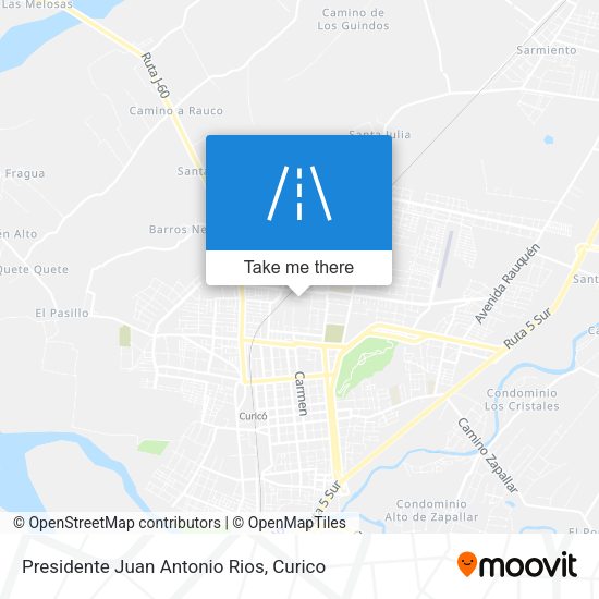 Presidente Juan Antonio Rios map