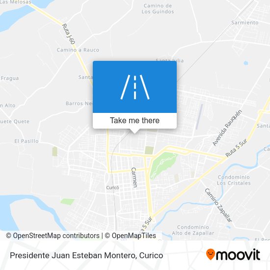 Mapa de Presidente Juan Esteban Montero