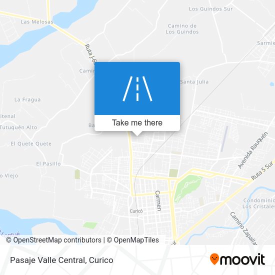 Pasaje Valle Central map