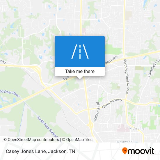 Casey Jones Lane map