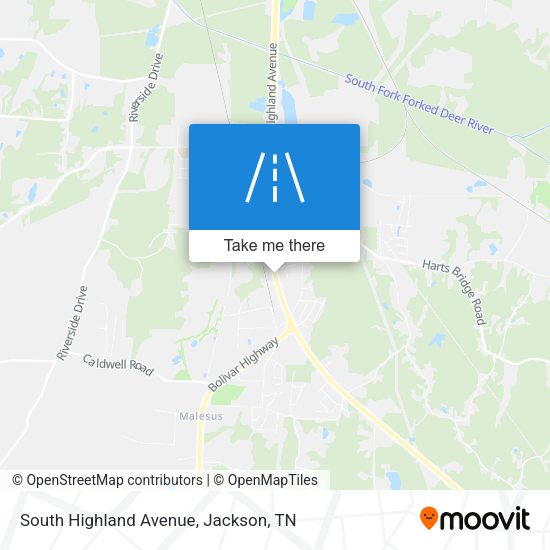 South Highland Avenue map
