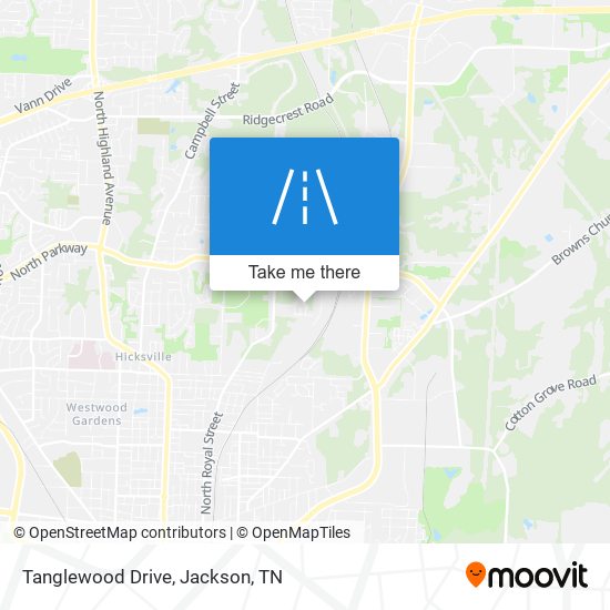 Tanglewood Drive map