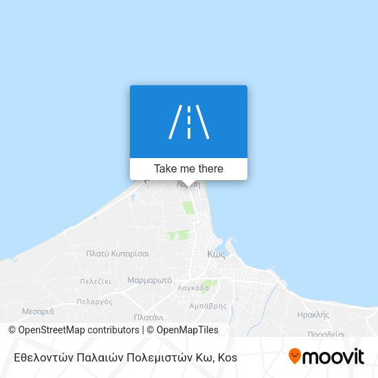 Εθελοντών Παλαιών Πολεμιστών Κω map