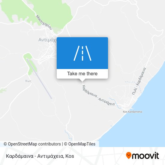 Καρδάμαινα - Αντιμάχεια map