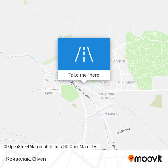 Криволак map