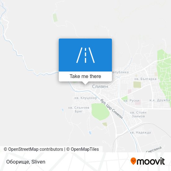 Оборище map