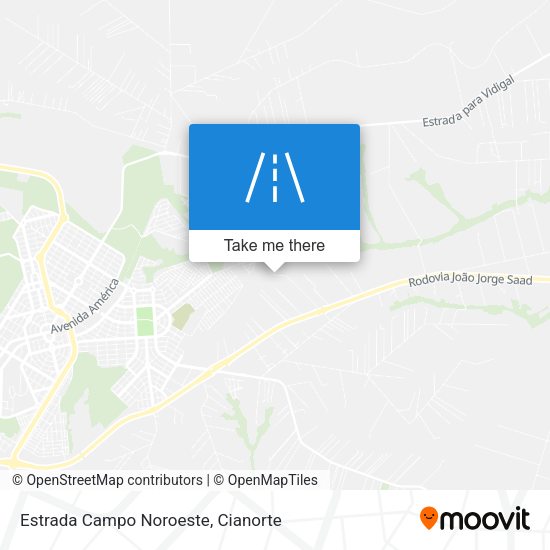 Estrada Campo Noroeste map