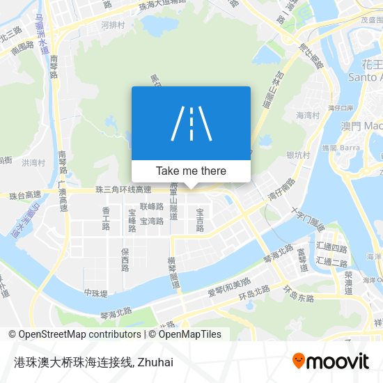 港珠澳大桥珠海连接线 map