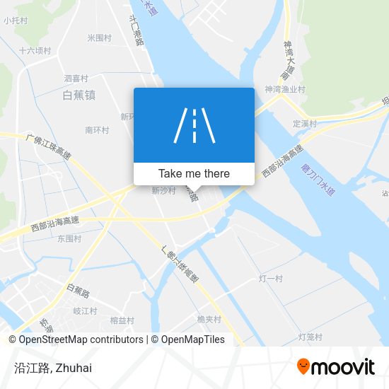 沿江路 map