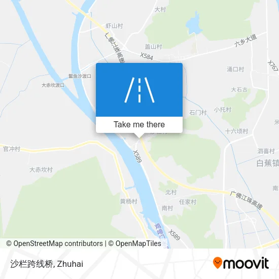 沙栏跨线桥 map