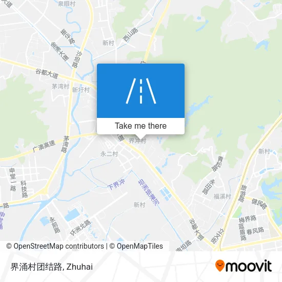 界涌村团结路 map