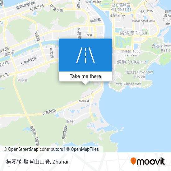 横琴镇-脑背山山脊 map