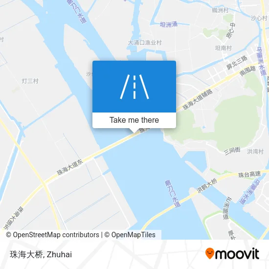 珠海大桥 map
