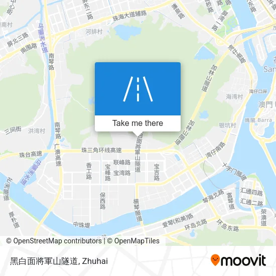 黑白面將軍山隧道 map