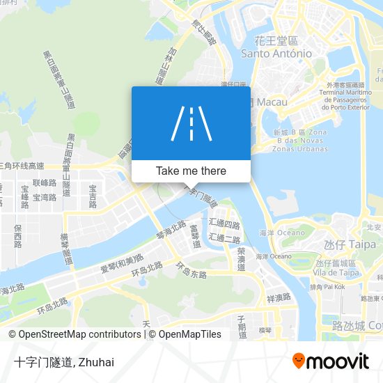 十字门隧道 map