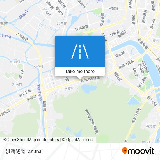 洪灣隧道 map