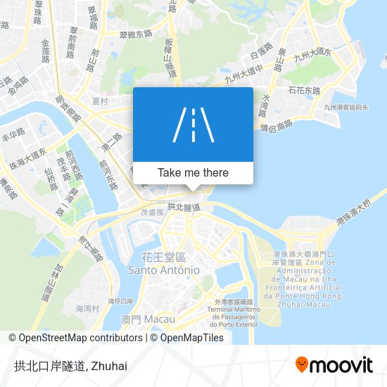 拱北口岸隧道 map