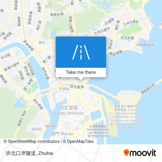 拱北口岸隧道 map