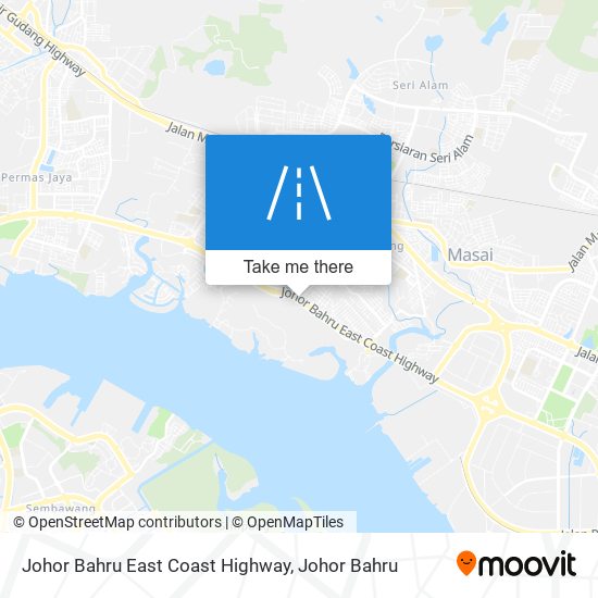 Johor Bahru East Coast Highway map