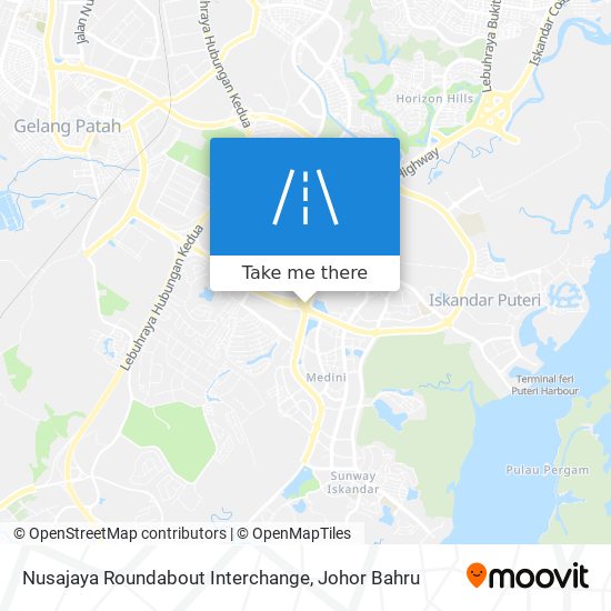 Nusajaya Roundabout Interchange map