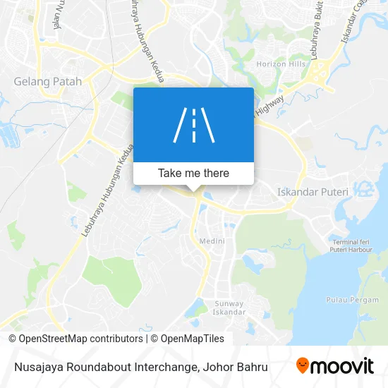 Nusajaya Roundabout Interchange map