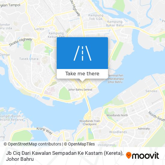 Jb Ciq Dari Kawalan Sempadan Ke Kastam (Kereta) map