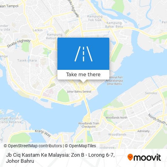 Jb Ciq Kastam Ke Malaysia: Zon B - Lorong 6-7 map