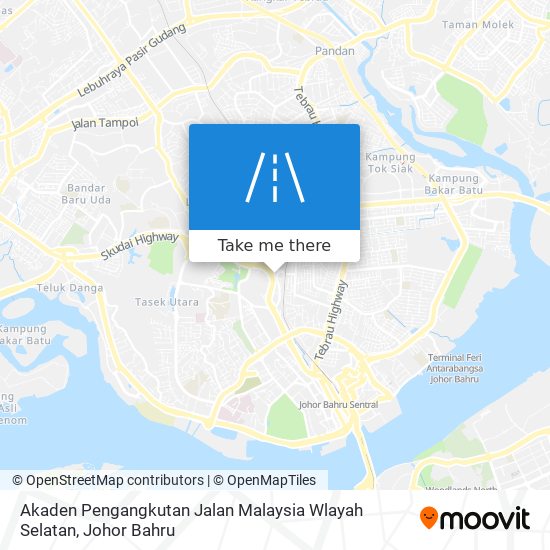 Akaden Pengangkutan Jalan Malaysia Wlayah Selatan map