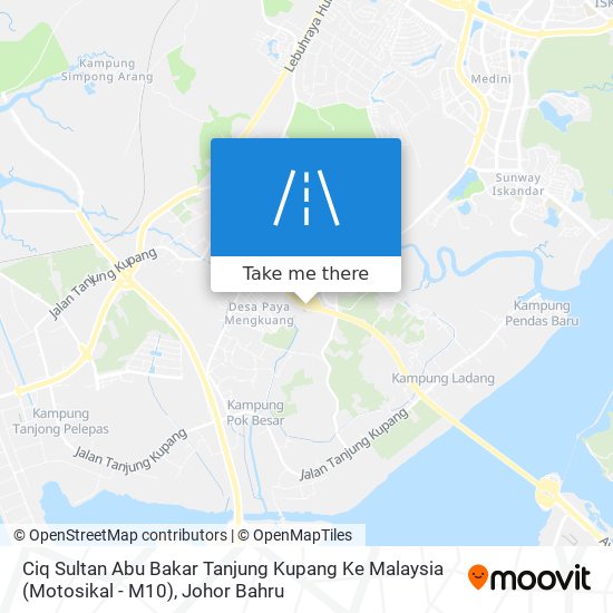 Ciq Sultan Abu Bakar Tanjung Kupang Ke Malaysia (Motosikal - M10) map