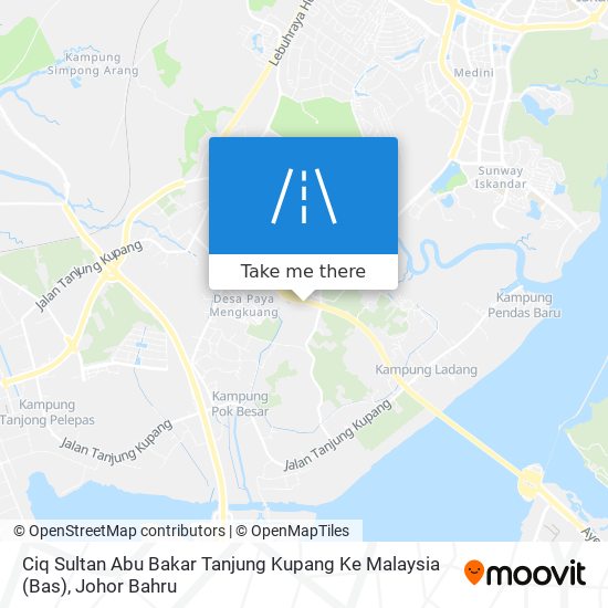 Ciq Sultan Abu Bakar Tanjung Kupang Ke Malaysia (Bas) map