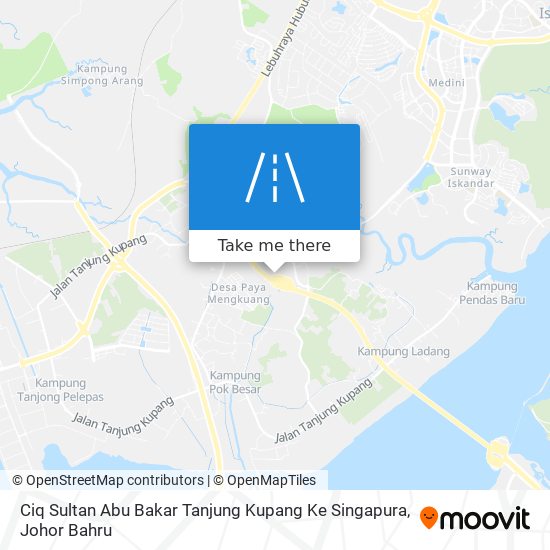 Ciq Sultan Abu Bakar Tanjung Kupang Ke Singapura map