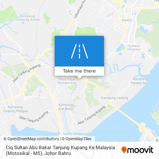 Ciq Sultan Abu Bakar Tanjung Kupang Ke Malaysia (Motosikal - M5) map