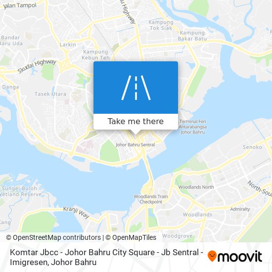 Komtar Jbcc - Johor Bahru City Square - Jb Sentral - Imigresen map