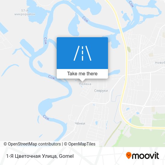 1-Я Цветочная Улица map