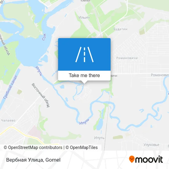 Вербная Улица map