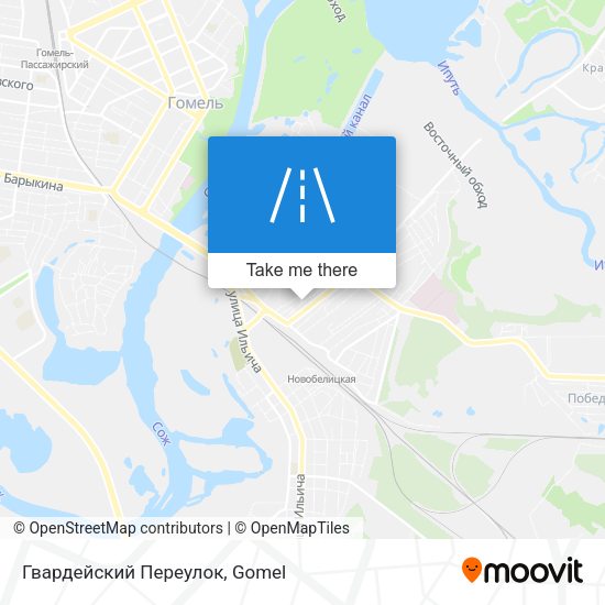 Гвардейский Переулок map