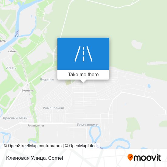 Кленовая Улица map