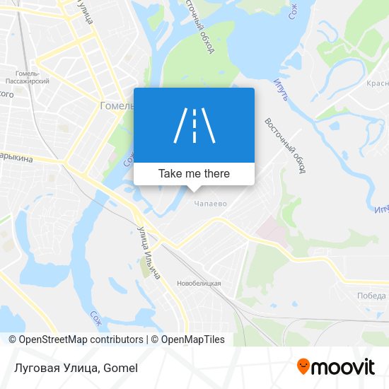 Луговая Улица map