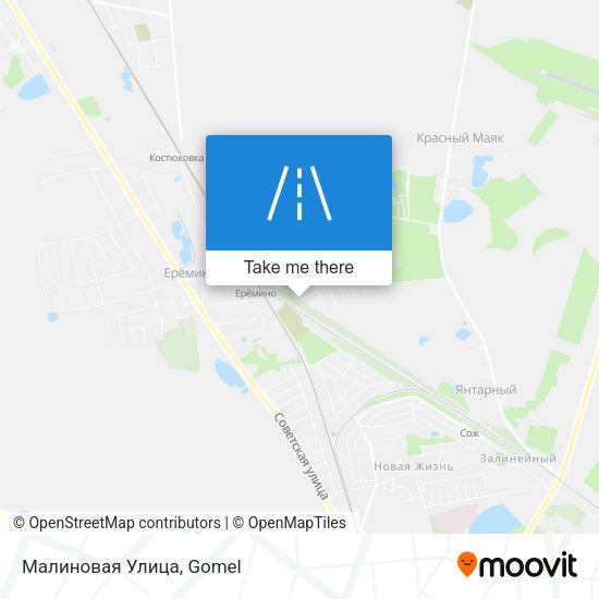 Малиновая Улица map