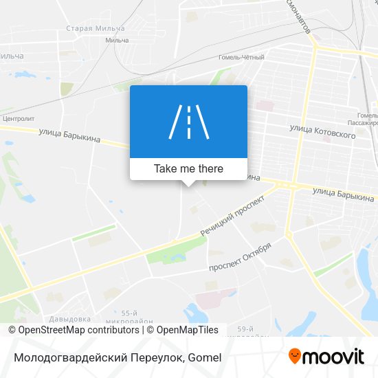 Молодогвардейский Переулок map
