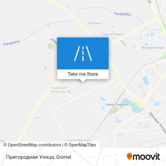 Пригородная Улица map