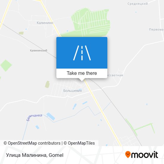 Улица Малинина map