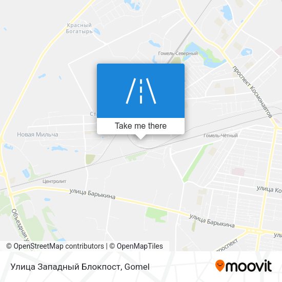 Улица Западный Блокпост map